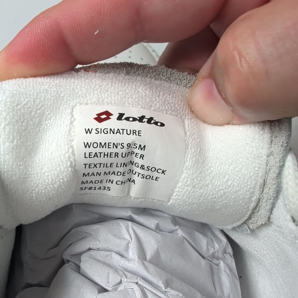 Lotto Leggenda Womens 9.5 Signature Sneakers White Suede Retro Court Streetwear - Picture 4 of 7